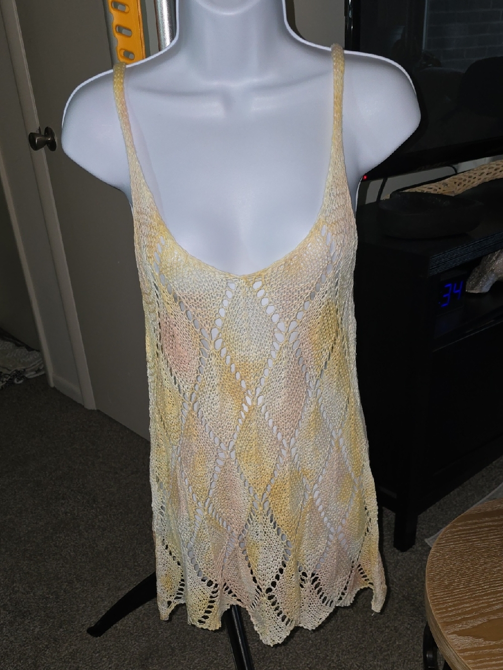 $5 - MUST BUNDLE - POL Cream Crochet Lace Cami Top
